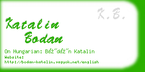 katalin bodan business card